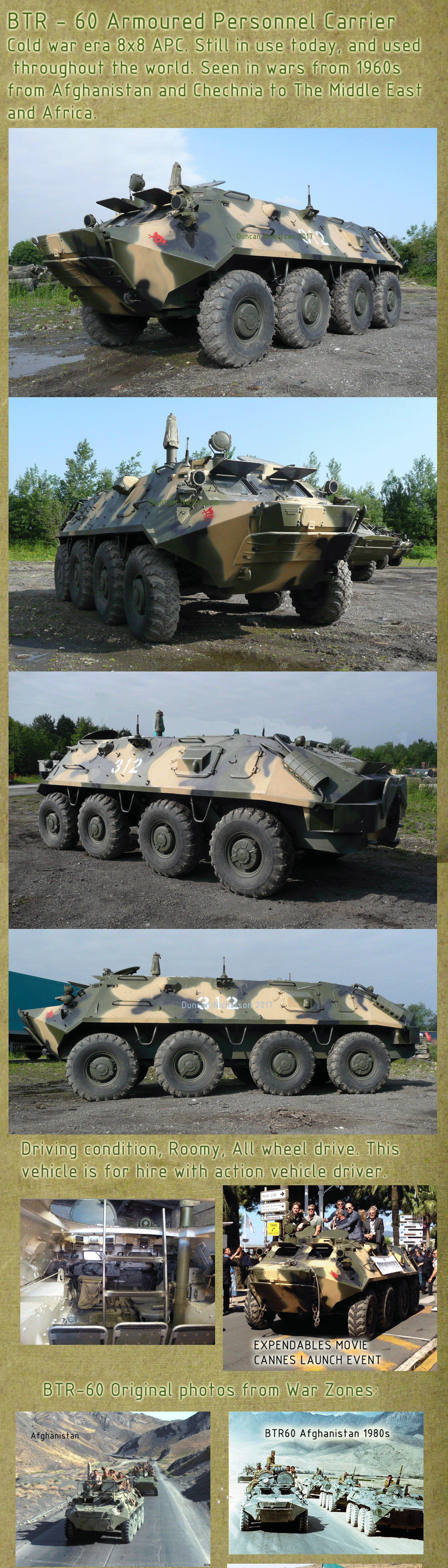 BTR60 Russian APC for Hire details